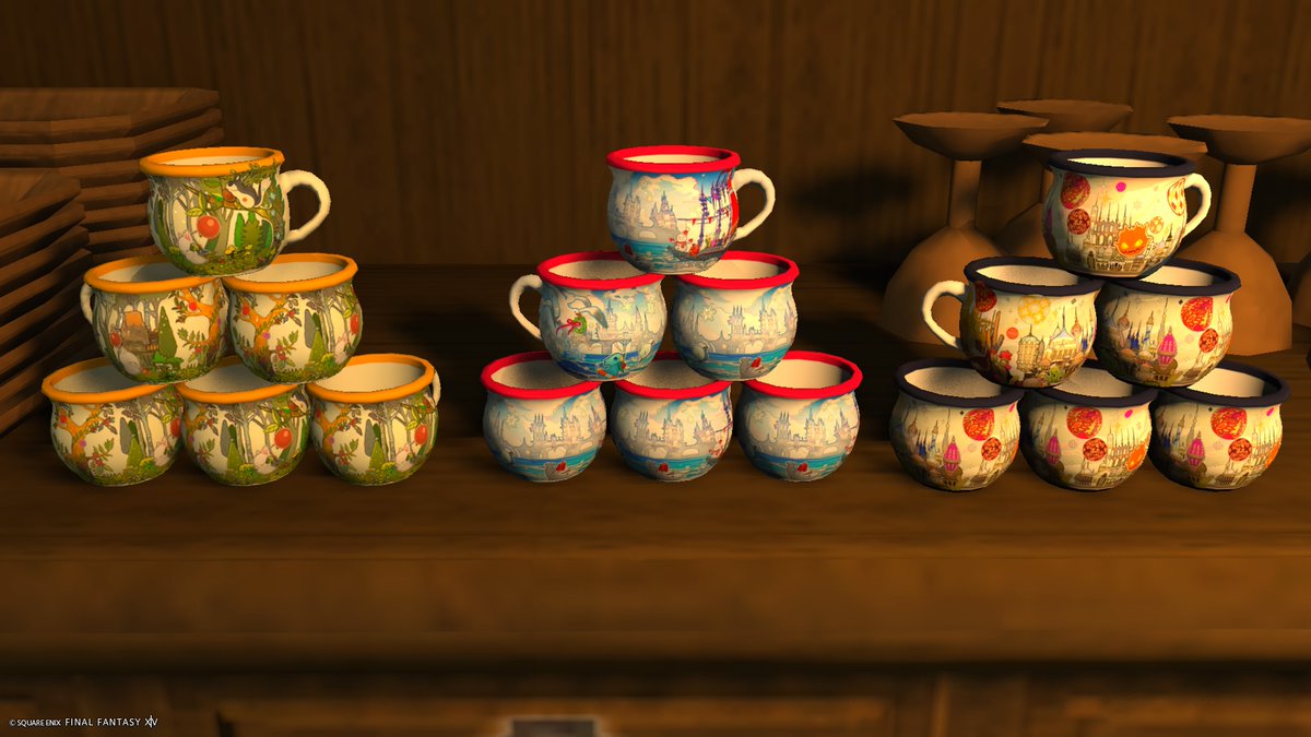 FF14 】スターライト・マグカップセット3種を並べて設置ィ！！ 自分の