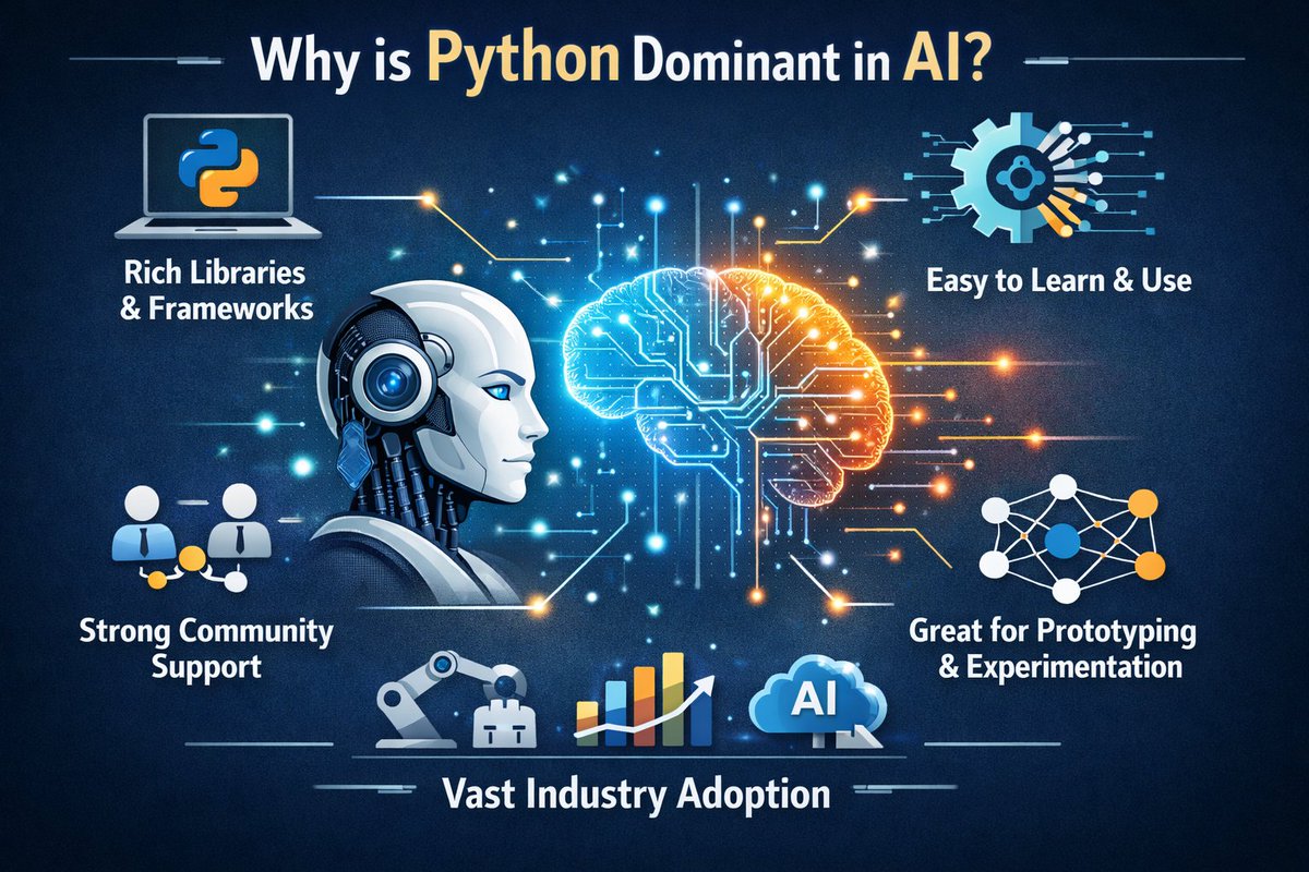 ATcroma27024's tweet image. Why is Python dominant in AI?

Read here: britishauthor.uk/why-is-python-…

𝐅𝐨𝐫 𝐅𝐫𝐞𝐞 𝐂𝐨𝐧𝐬𝐮𝐥𝐭𝐚𝐭𝐢𝐨𝐧:
𝐂𝐚𝐥𝐥/𝐖𝐡𝐚𝐭𝐬𝐚𝐩𝐩:+91-9711526942

#PythonCourse #PythonOnlineTraining #LearnPythonProgramming #pythonwithAICourse