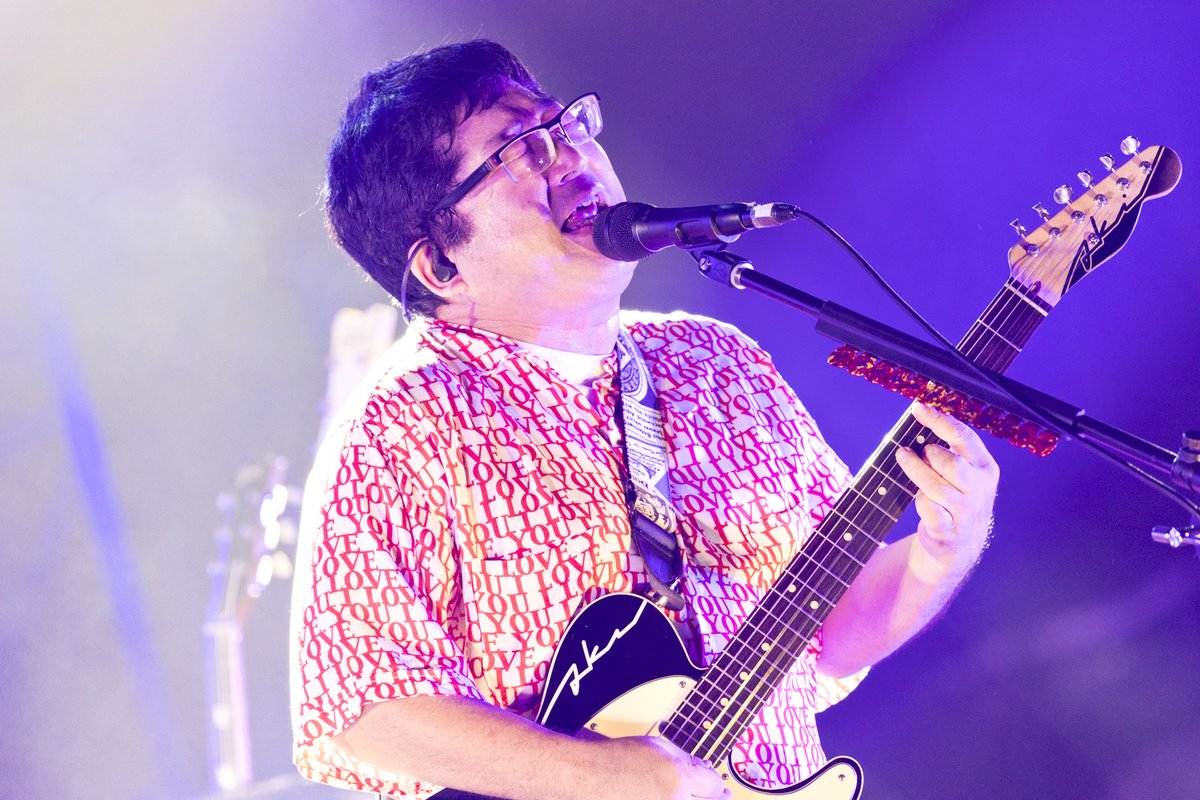 ⋆͛🔊⋆ #サンボマスター 始まりました🔥 夕焼けをバックに全員優勝