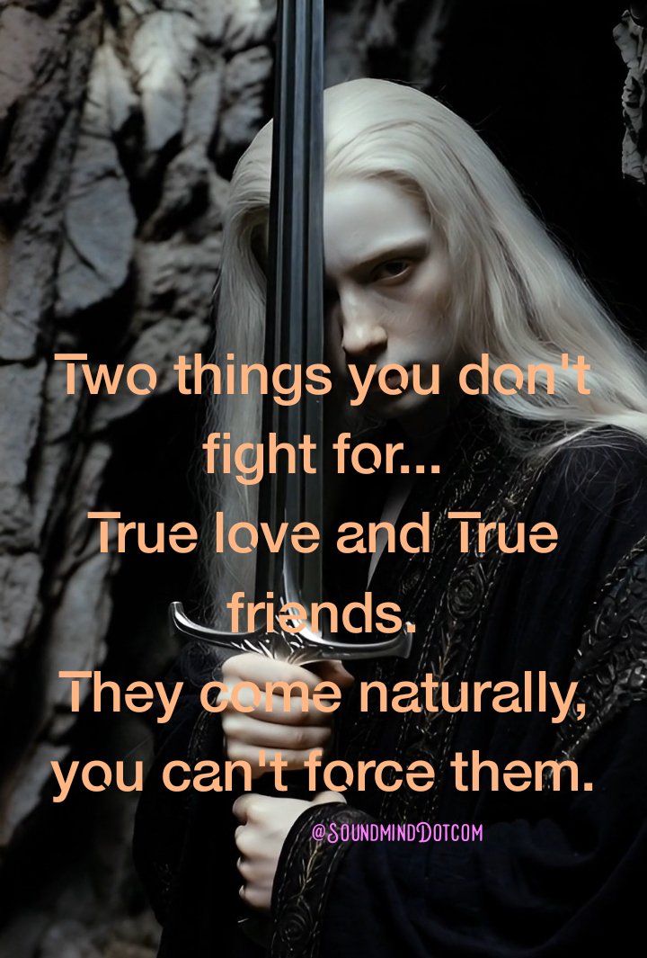 Two things you don't fight for...
