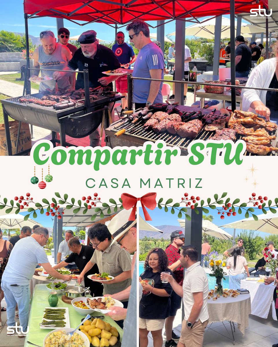 El día de ayer, en STU, se realizó un compartir con el personal de Casa Matriz, un espacio de encuentro para todas y todos, donde pudimos compartir, conversar y fortalecer el trabajo en equipo en un grato ambiente. 🤝✨

#STU #electromovilidad #busesred #redmovilidad