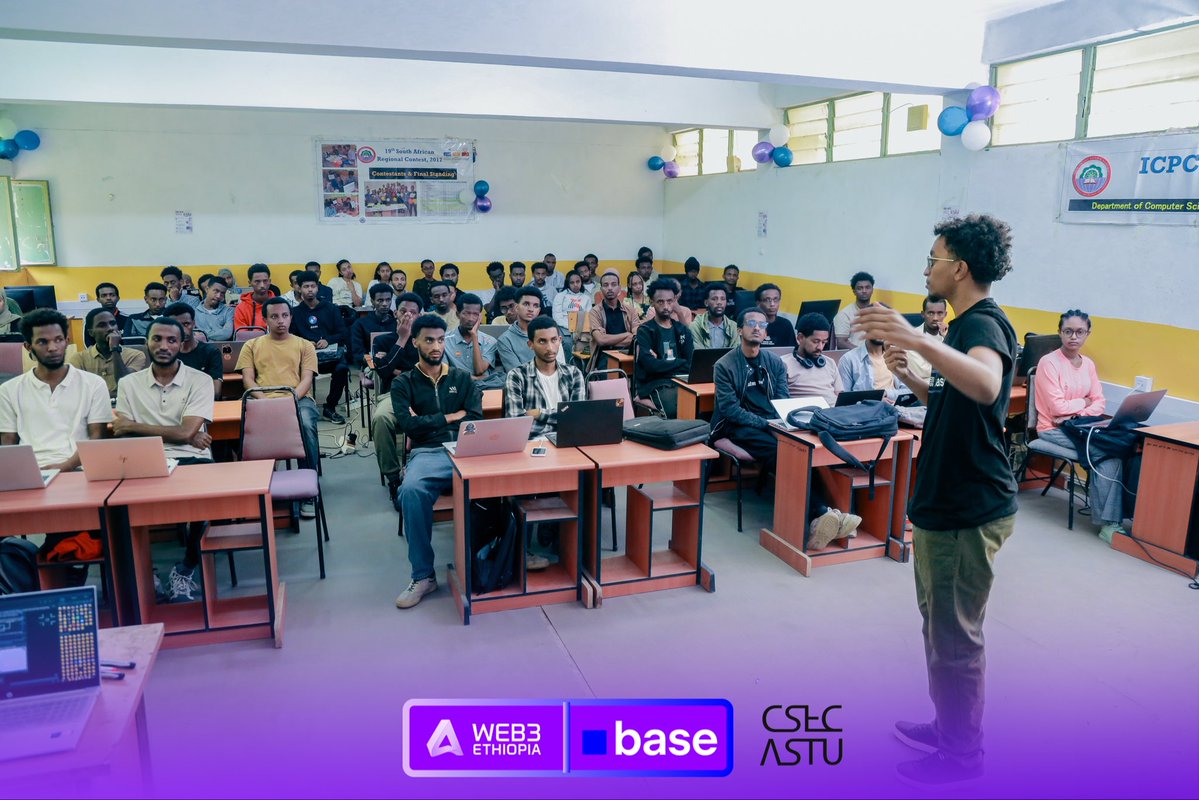 Web3Ethiopia's tweet image. 📍 ASTU

Second stop of the Web3 Ethiopia University Tour ! 130+ students, 2 packed rooms, one shared mission: learning Web3 and building for the future 🚀

@BasedEastAfrica