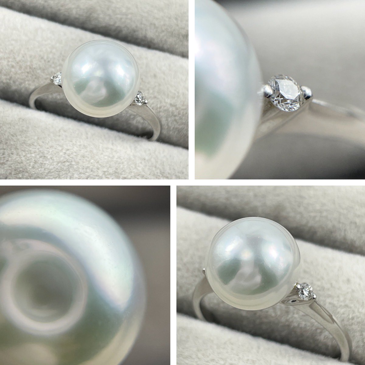 クリスマスセール②⑦】 K18WG パール ダイヤモンド 0.08ct 通常価格