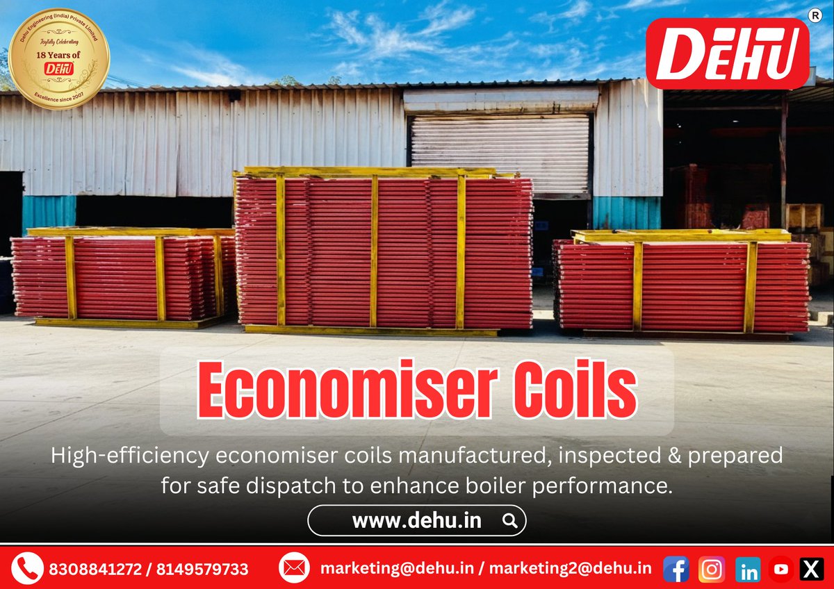 DehuDeipl's tweet image. 🔥𝗘𝗰𝗼𝗻𝗼𝗺𝗶𝘀𝗲𝗿 𝗖𝗼𝗶𝗹 𝗥𝗲𝗮𝗱𝘆 𝗳𝗼𝗿 𝗗𝗶𝘀𝗽𝗮𝘁𝗰𝗵🔥
📲 8308841272 / 8149579733
📧 marketing@dehu.in
 / marketing2@dehu.in
💬 Chat: shorturl.at/vZtP9

🌐 dehu.in

#EconomiserCoil #DehuEngineering #DispatchUpdate #SugarIndustry #DehuTeam