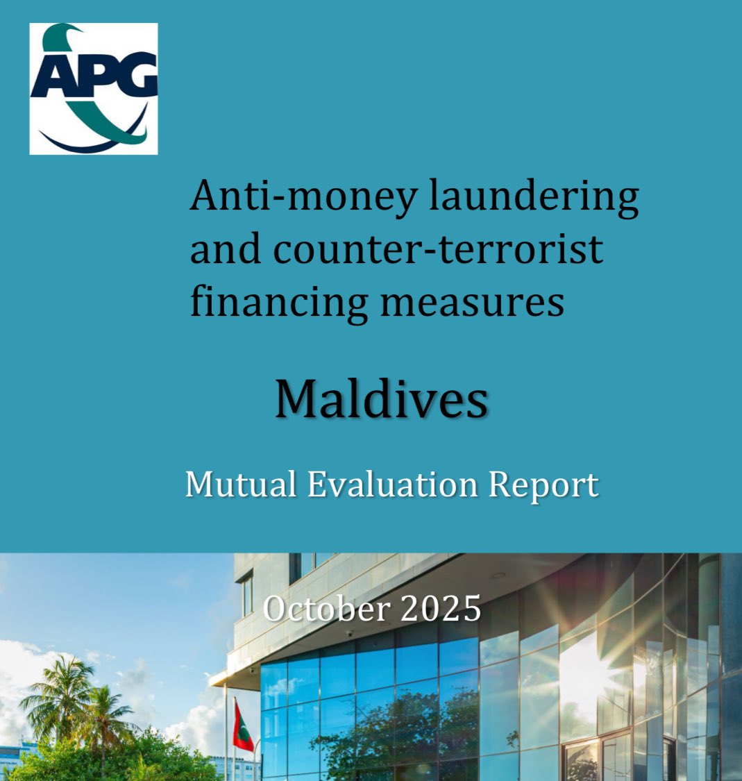 ‼️🚨Breaking News

Guizzu gov has asked Asia/Pacific Group on Money Laundering (APG) to remove their report from their website (link below, download NOW).

APG has effectively painted Maldives 🇲🇻 as a terrorism financing and money laundering hub in its shocking 267 page Oct 2025