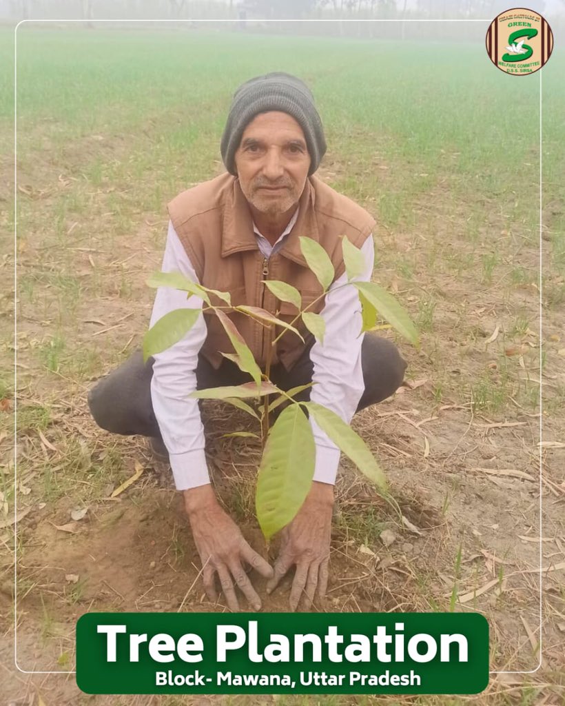 GreenSwelfares's tweet photo. Planting today for a greener 🌱 tomorrow. 

Inspired by the teachings of Saint Dr. Gurmeet Ram Rahim Singh Ji Insan, volunteers from Mawana, Meerut, came together to plant saplings and nurture Mother Earth. Their sincere efforts reflect a strong commitment to protecting nature and creating a cleaner, healthier environment for future generations. 

#TreePlantation #NurtureNature #GreenMission #Mawana