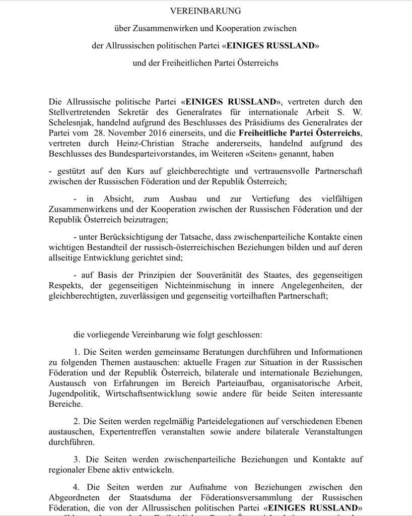 Zur Erinnerung der Russe-FPÖ- VERTRAG