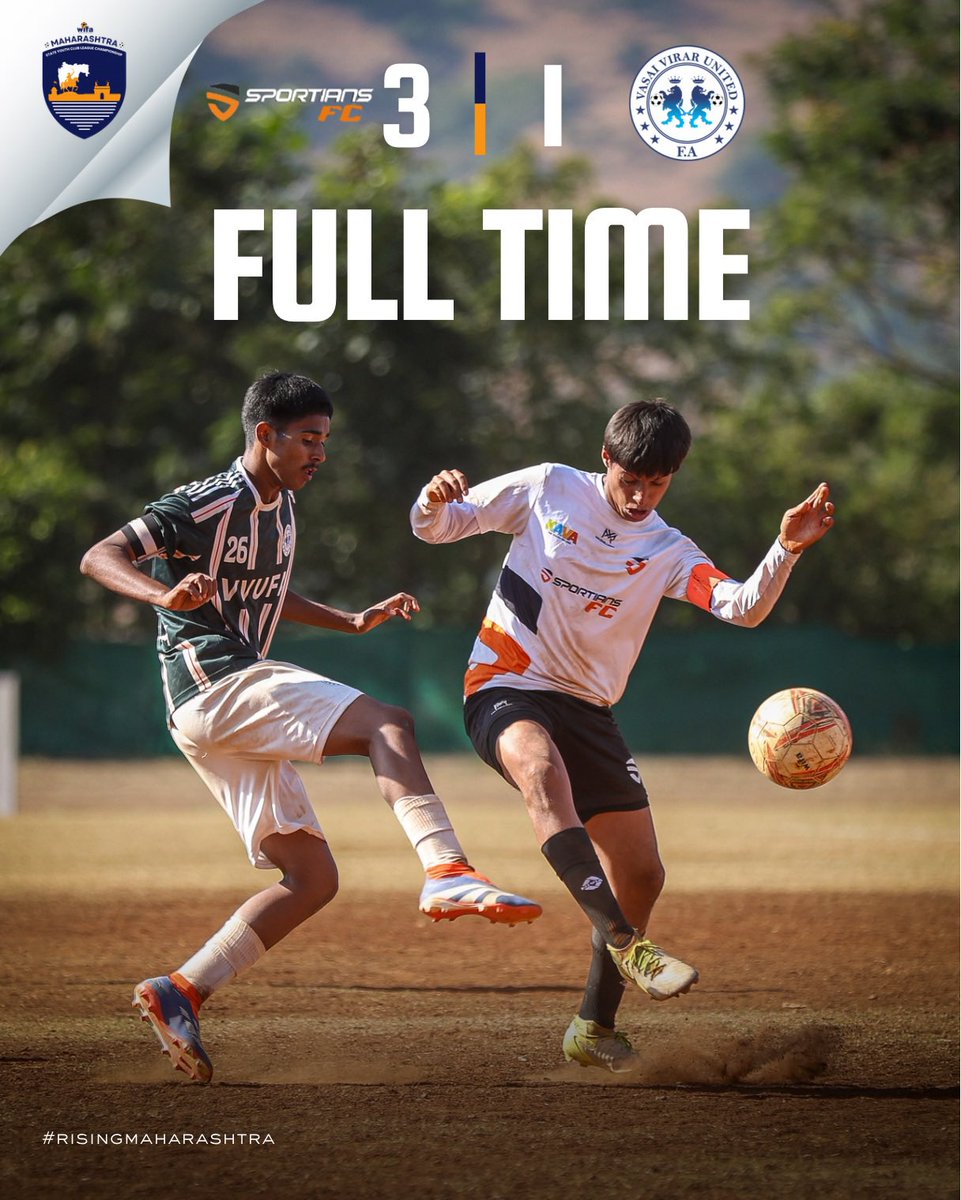 WIFAOfficial's tweet photo. WIFA Junior State League Championship
Full-time Score: Sportians 3-1 Vasai Virar United
#MSYL #StateLeague #JuniorBoys #RisingMaharashtra https://t.co/49EKSEPq4E