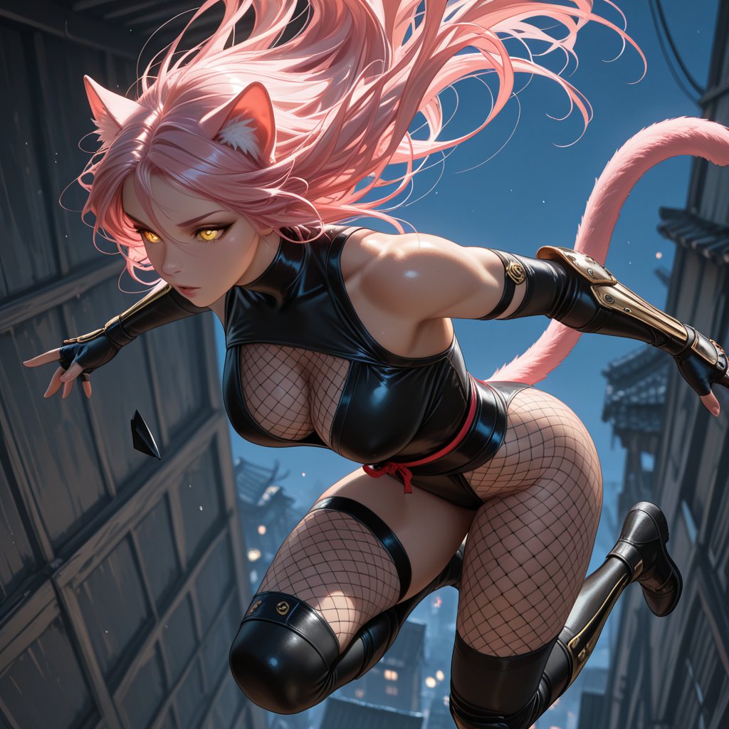 Happy #Caturday everyone ❤️

 #AICaturday <a href="/naughty_skynet/">NaughtySkynet</a> <a href="/Blue_AI__Bunny/">Blue AI Bunny</a>

((SFW Illustration, no nudity))