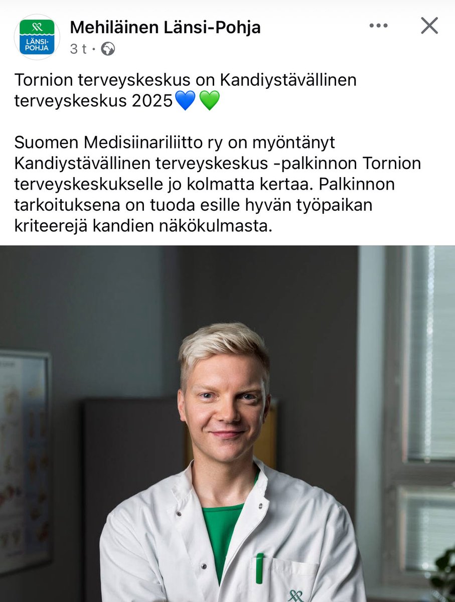 HacklinPekka's tweet image. Seuraajani tietävät kyllä, että hehkutan 2017 tehtyä Meri-Lapin laajaa terveyspalvelujen ulkoistusta, koska se oli onnistunut päätös. Tässä hyvä esimerkki. Tornion TK:sta on muodostunut suosittu paikka kandien keskuudessa. Nyt ulkoistus puretaan HVA:n toimesta.