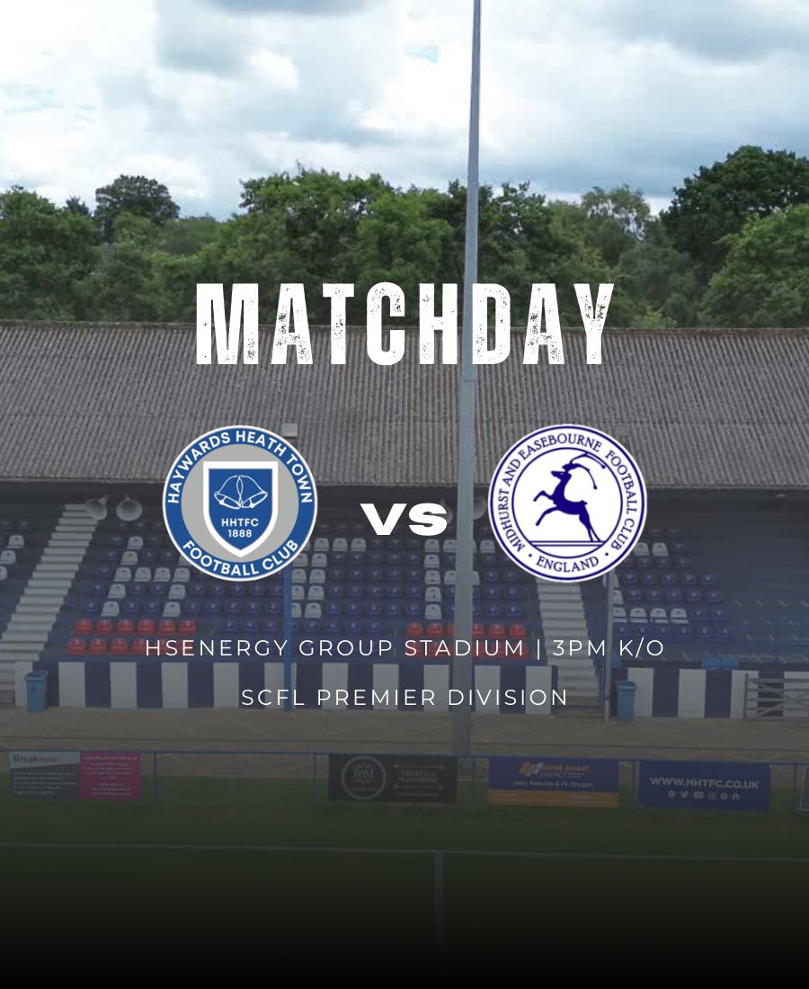MATCHDAY 👊

Today we welcome Midhurst to the HSEnergy Group Stadium in the SCFL Premier Division

🍺 Bar Open
🍔 Simmo’s open
🪩 Post match DJ in our blues bar
📖 Printed Programme

Come and get behind the Heath in our final home game of 2025 💪

#HHTFC