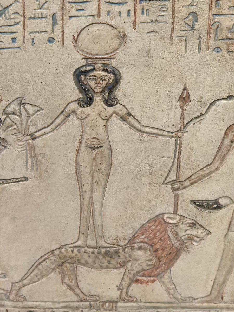 DalrympleWill's tweet photo. I first started diving into this fascinating rabbit hole when I came across another Canaanite goddess of sacred ecstasy, sexuality and fertility, Qadesh (or Qetesh) standing on a lion in the Egyptian Museum in Turin this October. She's often depicted nude, riding along on her lion (like Durga), holding snake & flowers, sometimes syncretized with Hathor, and often shown with Min and Reshep.

It is utterly fascinating to see the shadowy civilisation, literature and mythology of the Canaanites influence not only the theology of the ancient Israelites, but also that of Egypt. We are encouraged to think of these cultures are being separate but of course they are rubbing up against each other, and influencing one another, despite attempts on both sides to remove the “other” from their narrative. In many cases these old Canaanite gods and goddesses are quite literally demonised- hence the Satanic Christian Lucifer & Beelzebub.

This is a new world for me and I'd love some suggestions for further reading.