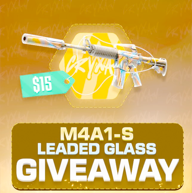 M4A1-S | Leaded Glass (15+$) GIVEAWAY🎉

Requirements:
✅Follow me: <a href="/Cryxan_/">Cryxan</a>
✅Retweet &amp; Like
✅Subscribe + Like: youtu.be/b0OSTcN2CIo (Show Proof)
(Optional: Leave a comment)

Ends in 72 HOURS🔥
#CSGOGiveaway #CSGOGiveaways #CS2 #CSGO #csgoskins