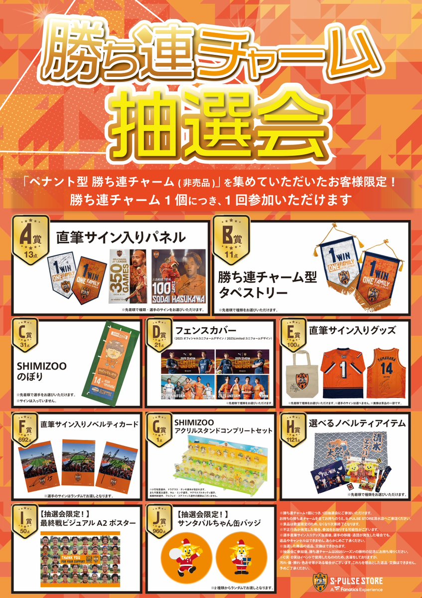 勝ち連チャーム抽選会の「G賞」は終了となりました🙇 抽選会詳細