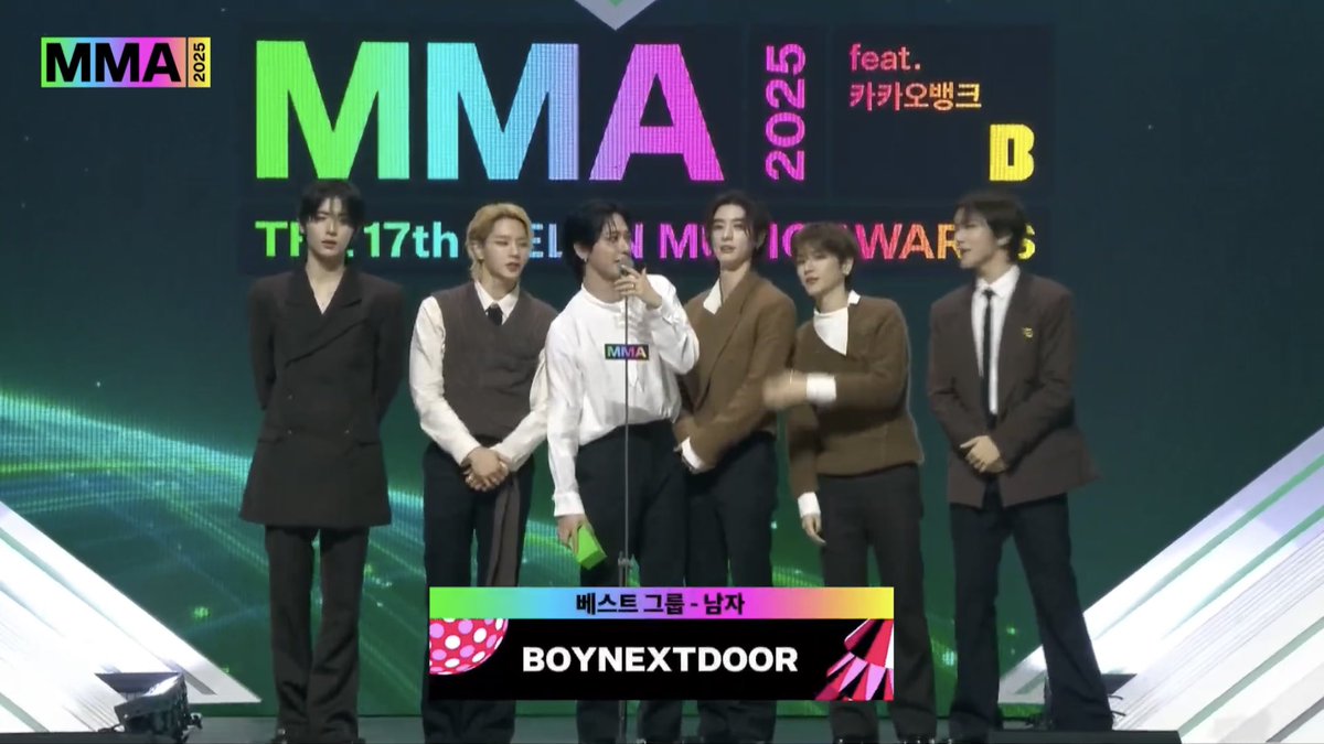 pppxxdppa's tweet image. BOYNEXTDOOR Awards at 2025 Melon Music Awards (MMA)

🏆 Top 10 Artist Award
🏆 Best Group - Male
🏆 Japan Favourite Artist by UNEXT
🏆 Millions Top 10