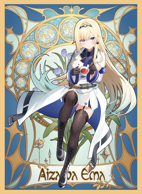 『C107/冬コミ/オンライン頒布/新作第3弾』   
 「ミュシャエマ」のスリーブとプレイマットです。     
イラストは、えーる様(@ale_nqki)になります。 