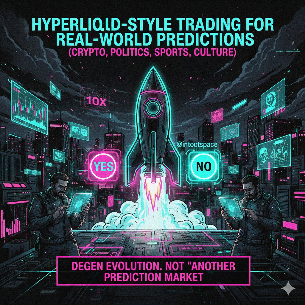 𝗛𝗼𝘄 <a href="/intodotspace/">Space</a>  𝗶𝘀 𝗰𝗼𝗺𝗽𝗹𝗲𝘁𝗲𝗹𝘆 𝗱𝗶𝗳𝗳𝗲𝗿𝗲𝗻𝘁 𝗳𝗿𝗼𝗺 𝗲𝘃𝗲𝗿𝘆 𝗼𝘁𝗵𝗲𝗿 𝗽𝗿𝗲𝗱𝗶𝗰𝘁𝗶𝗼𝗻 𝗺𝗮𝗿𝗸𝗲𝘁 ?   

Most prediction markets are basically "𝗽𝗹𝗮𝗰𝗲 𝗮 𝗯𝗲𝘁 𝗮𝗻𝗱 𝘄𝗮𝗶𝘁":
- 1:1 risk/reward → boring, limited upside
- Shallow liquidity