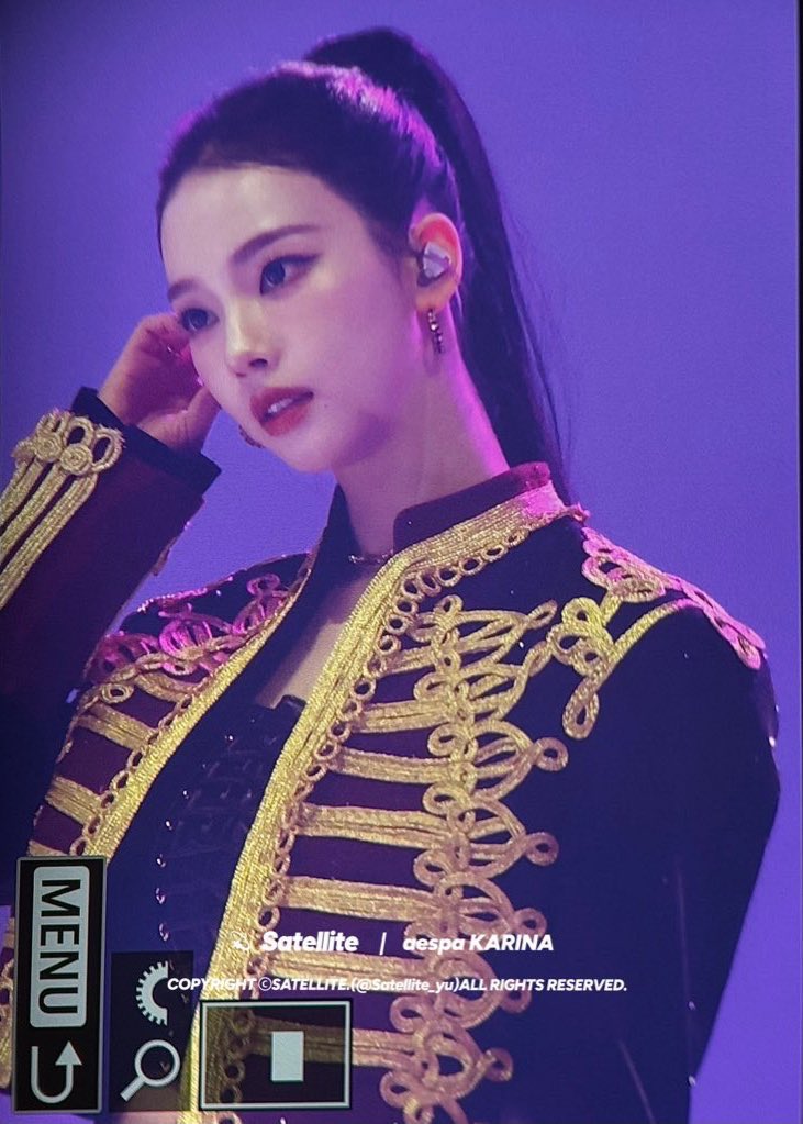 karina with bangs                 without bangs