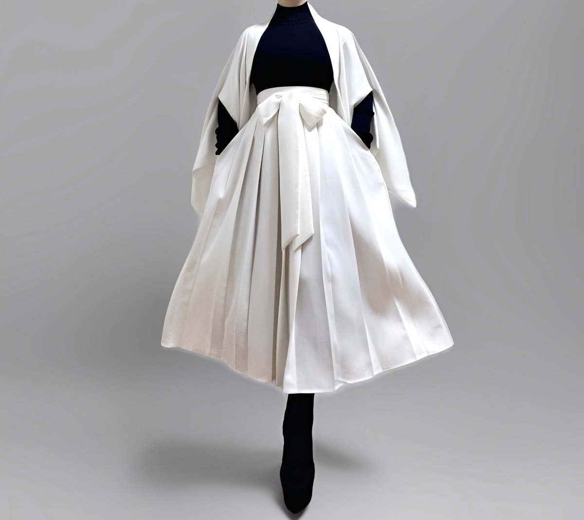 misamaruさま専用 MISAMARU | 黒の半着物と袴スカート×白のアメスリシャツのモノトーン