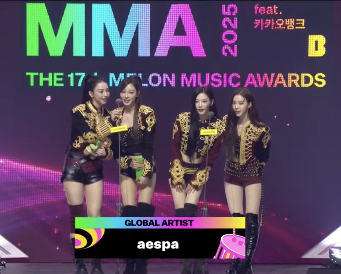 aespavote1117's tweet image. 🎊2025 MMA🎊

🏆TOP 10
🏆Stage of the Year 
🏆Global Artist 

3관왕 축하합니다🩵💜
#aespa #에스파