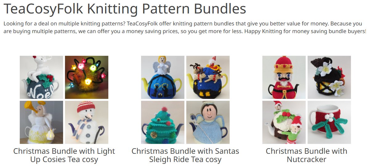 TeaCosyFolk's tweet image. Discover a bundle of cosy knitting patterns designed to save you time and spark new ideas — all grouped for easy browsing. Explore the collection: teacosyfolk.co.uk/browse.php?mc=…
#TeaCosyFolk #KnittingPatterns #knit #teacosy #yarncraft #loveknitting #tealover #Christmas