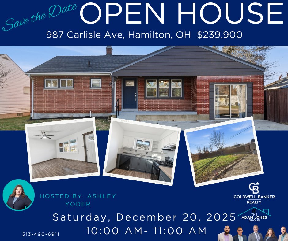 AJohioRealtor's tweet image. OPEN HOUSE!! Today is the day! 🏠 Visit Ashley at 987 Carlisle Ave from 10am-11am before your last-minute shopping.

✅ Fully updated &amp;amp; move-in ready ✅ Newer Metal Roof, HVAC &amp;amp; Electric ✅ 4th Bed/Bonus Room ✅ Privacy fence &amp;amp; patio

#OpenHouse #HamiltonOH #AdamJonesGroup