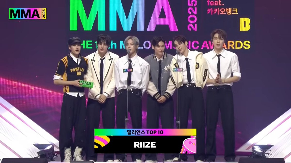 🏆 Congratulations RIIZE for winning “Millions Top 10” at the 2025 Melon Music Awards.