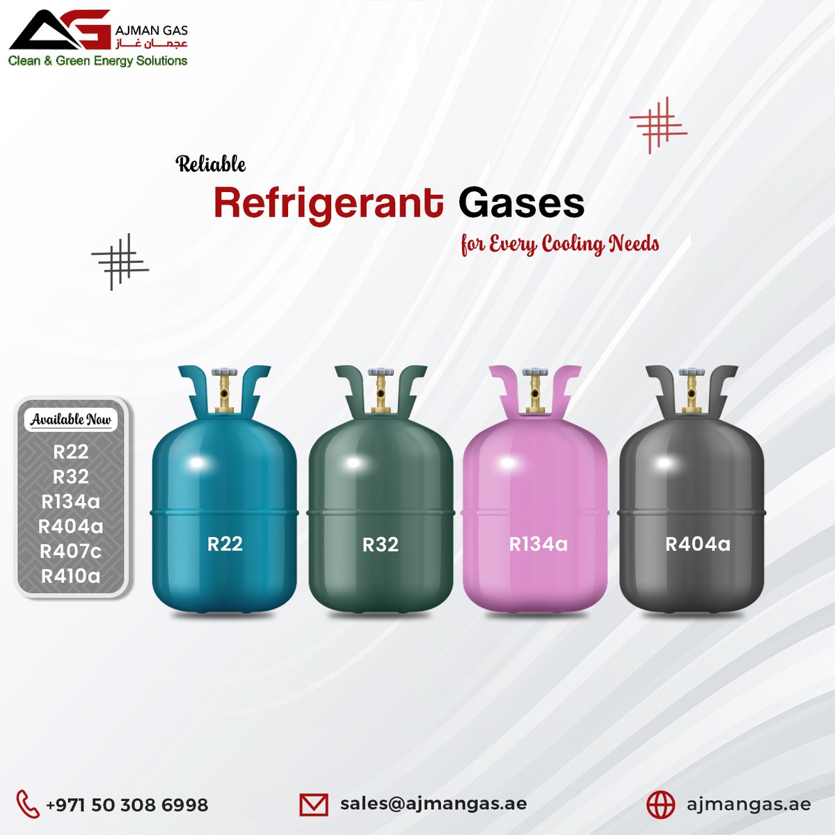 ajman_gas's tweet image. Power your cooling systems with high-quality refrigerant gases.

Delivering consistent performance, efficiency, and quality for residential, commercial, and industrial applications.

Contact us today +971 50 308 6998

#RefrigerantGas #CoolingSolutions #AjmanGas