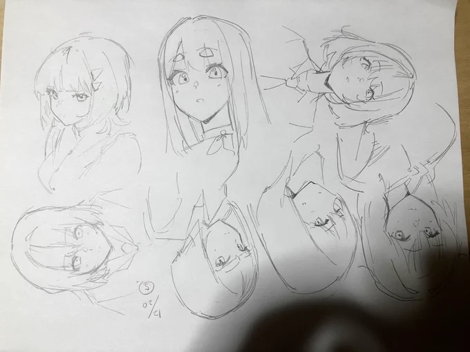 今日の練習。
練習だけじゃ無く作品を作りましょう。 