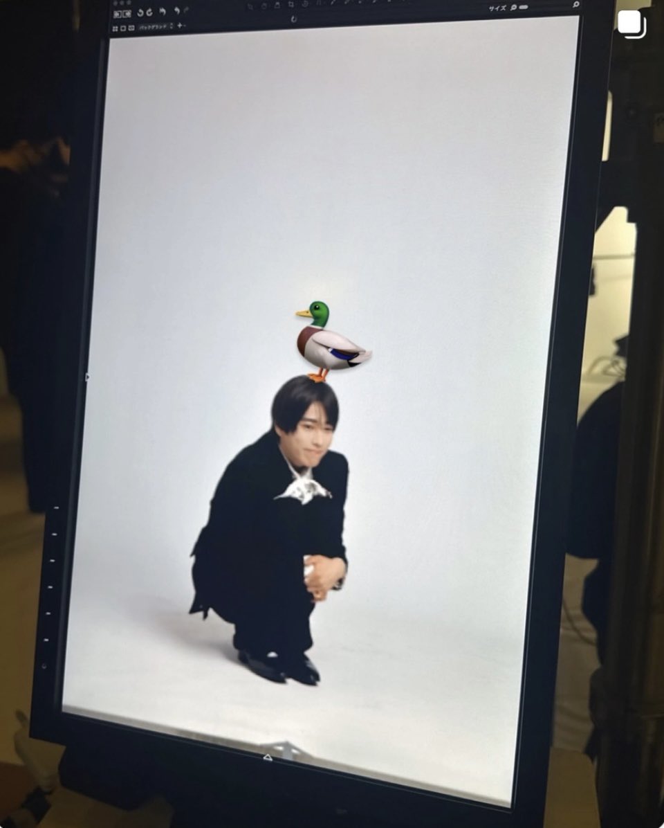 しゃがみこみキメてる純政のアクスタ‼︎‼︎‼︎ 画像がどれだけボケてい