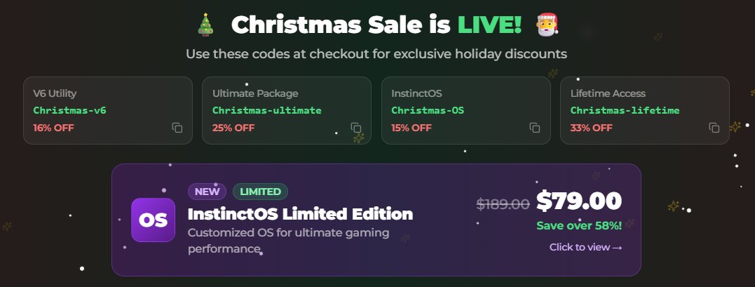 instincttweaks's tweet image. 🎄 Christmas Sale is LIVE! 🎅

This Christmas, performance comes at a better price! 

Limited-time discounts on our best-selling optimisations. 🎁