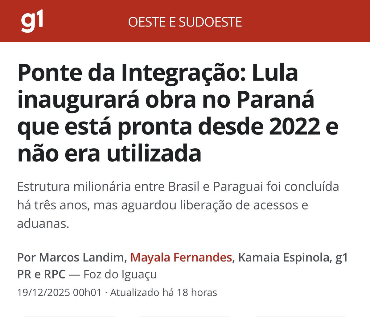 rafaelgloves's tweet image. A PONTE ESTÁ PRONTA DESDE 2022.

OBRIGADO PRESIDENTE BOLSONARO!