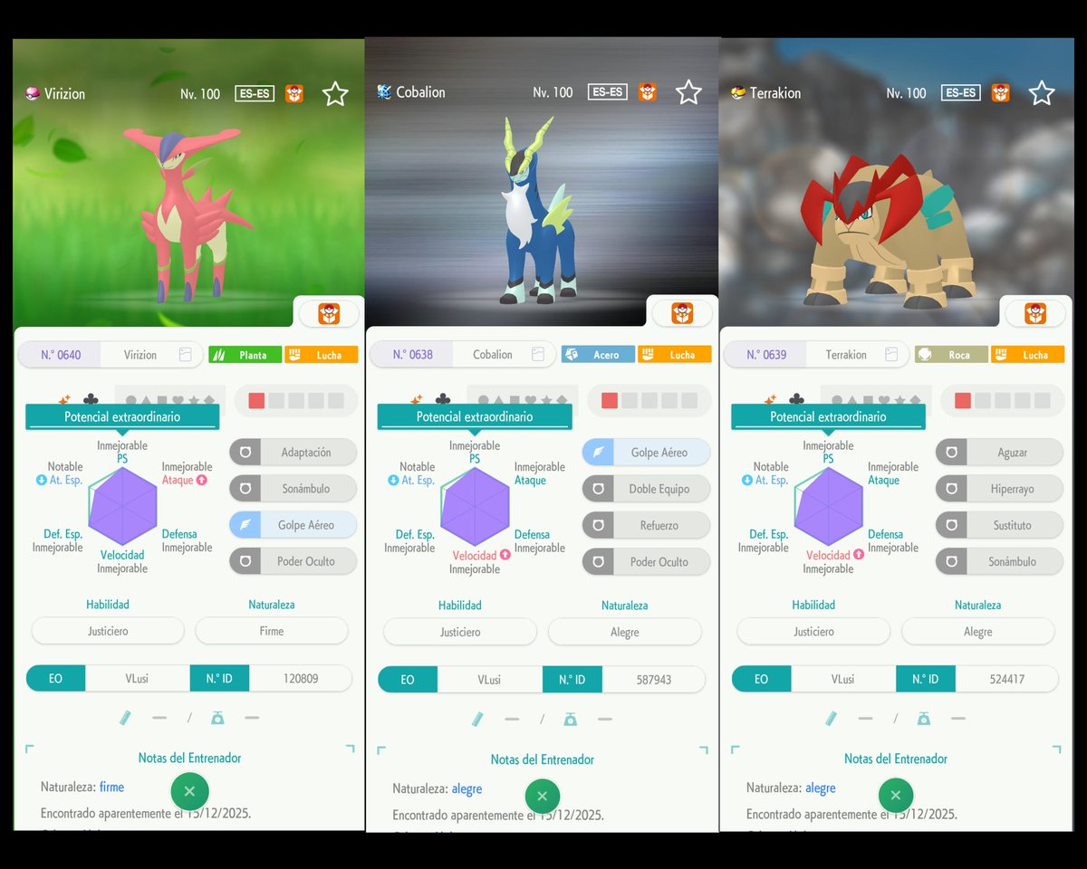 VictyLusi494's tweet photo. 🎁✨Sorteo HOME Shinies✨🎁

RT para participar

3 Ganadores🎉

Premio: 2 Pokémon de las imágenes a elegir para mandar a ZA en un futuro🎁

⚠️Son copias pero con datos diferentes (Salvo Darkrai) para no ser idénticos entre sí⚠️

Termina Martes 23⏳

Suerte 🍀 https://t.co/x7JsKgUeYJ