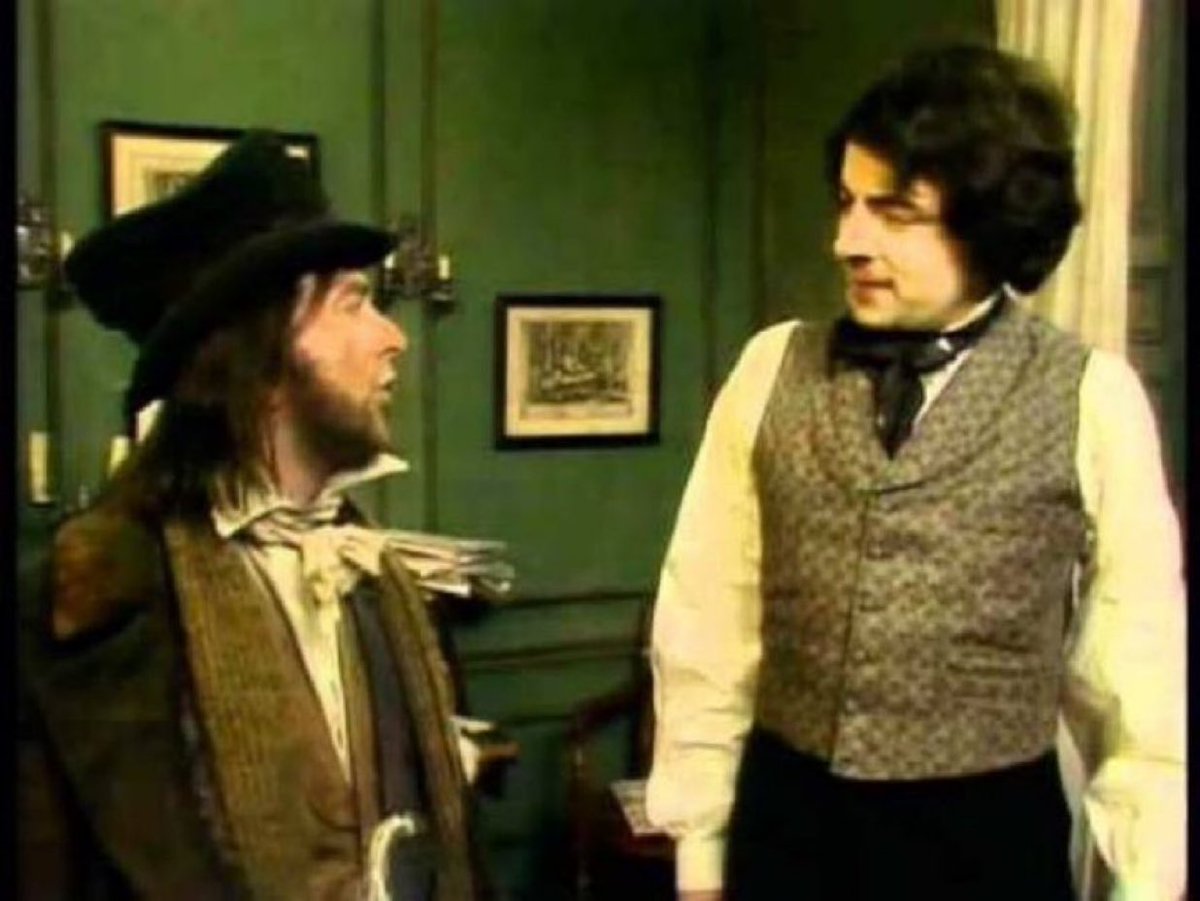 While the angel's singing “Peace on Earth, goodwill to mankind’ Jesus scampers across and tries to get a sheep to give him a piggyback.”
“Scarcely appropriate behaviour for the son of God, Mr Baldrick.”
#XmasCarolWeek #Blackadder