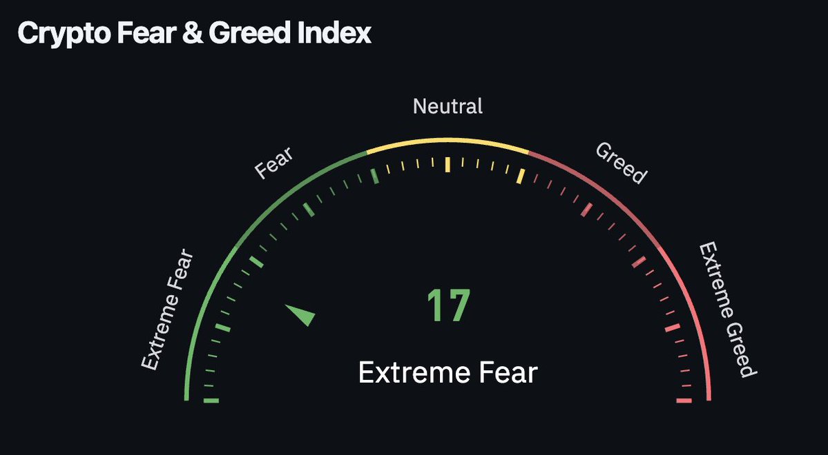🚨Bureau : "Il Mercato delle Criptovalute in Estrema Paura: Indice di Paura e Avidità Crolla a 17"