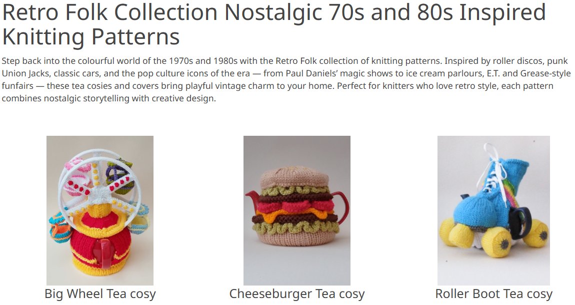 TeaCosyFolk's tweet image. Explore a nostalgic collection of retro‑inspired tea cosy knitting patterns — bold colours, playful shapes, and a charming vintage vibe. Browse the range: teacosyfolk.co.uk/browse.php?mc=…
#TeaCosyFolk #KnittingPatterns #teacosy #knitting #knit #yarncraft