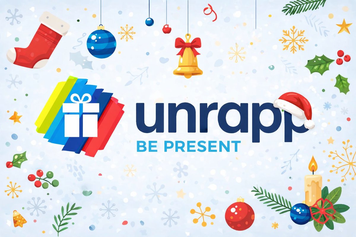 unrappHQ's tweet image. This season, don’t just send a gift… capture the moment. 🎥
Send any photo or egift card through Unrapp and watch your friends &amp;amp; family swipe to Unrapp while their reaction is recorded in real time 😲🎁
#Unrapp #BePresent 🎅📱🎁