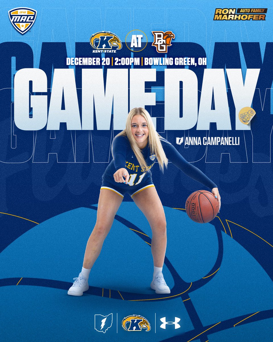 KentStWBB's tweet image. #MACtion has arrived early this year!

🆚 Bowling Green
⏰ 2:00 pm
📍Stroh Center
📺 ESPN+
📻 Kent State Sports iHeart

#GoFlashes⚡️