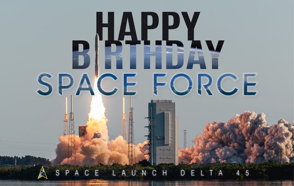 SLDelta45's tweet image. 🎉🚀 Happy 6th Birthday, U.S. Space Force! 🚀🎉

For six years, Guardians have stood watch over the space domain—delivering warfighting capability, protecting national interests, and setting the pace for the future.

Semper Supra.

@USSpaceForce | @USSF_SSC