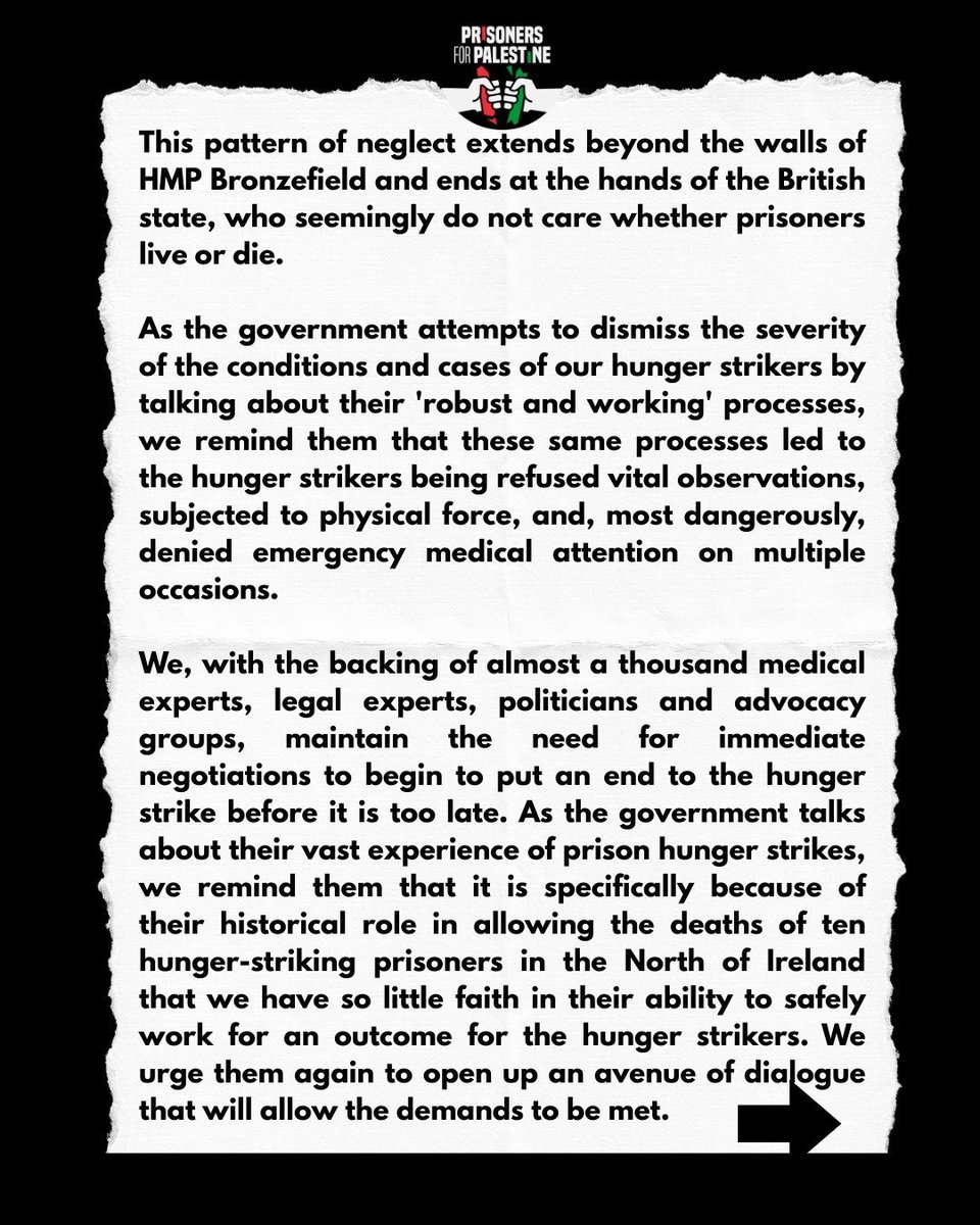 Prisoners4Pal's tweet image. Our response to the government