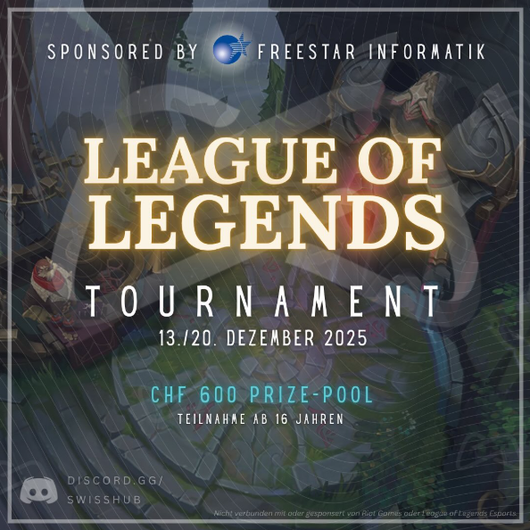Mir sind live! 🔴

FreeStar Informatik x #LeagueOfLegends tournament startet jetzt! 👍

4 Teams / Halbfinale &amp; Grand Final 🏆

Supported chli 🇨🇭 Esport, sind geili Mensche 😘

👉 twitch.tv/swisshub