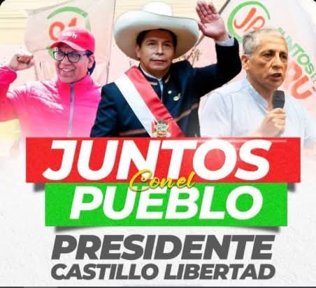 ¡El Perú nos llama! Agradezco el compromiso del presidente Castillo y el compatriota Roberto Sánchez/Juntos por el Perú. Esta unión es el primer gran paso en la refundación moral y patriótica de nuestra nación. Juntos con el Pueblo, ¡hasta la victoria final!