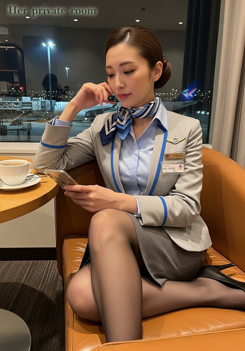 H_private_room's tweet image. 「２時間以内に土曜日割引使うか、日が変わってから単品料理の割引使うか迷う💛I'm wondering whether to use the Saturday discount within two hours or the a la carte discount after the day changes💛」#leather #boot #ImageFX #AIart #客室乗務員 #Cabinattendant