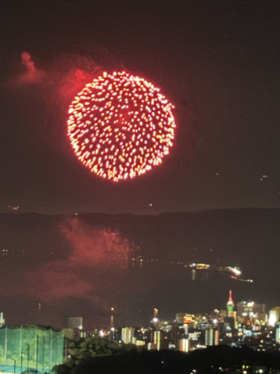 ホテルから、、、、 べっぷクリスマスファンタジア2025～8,888発の花火