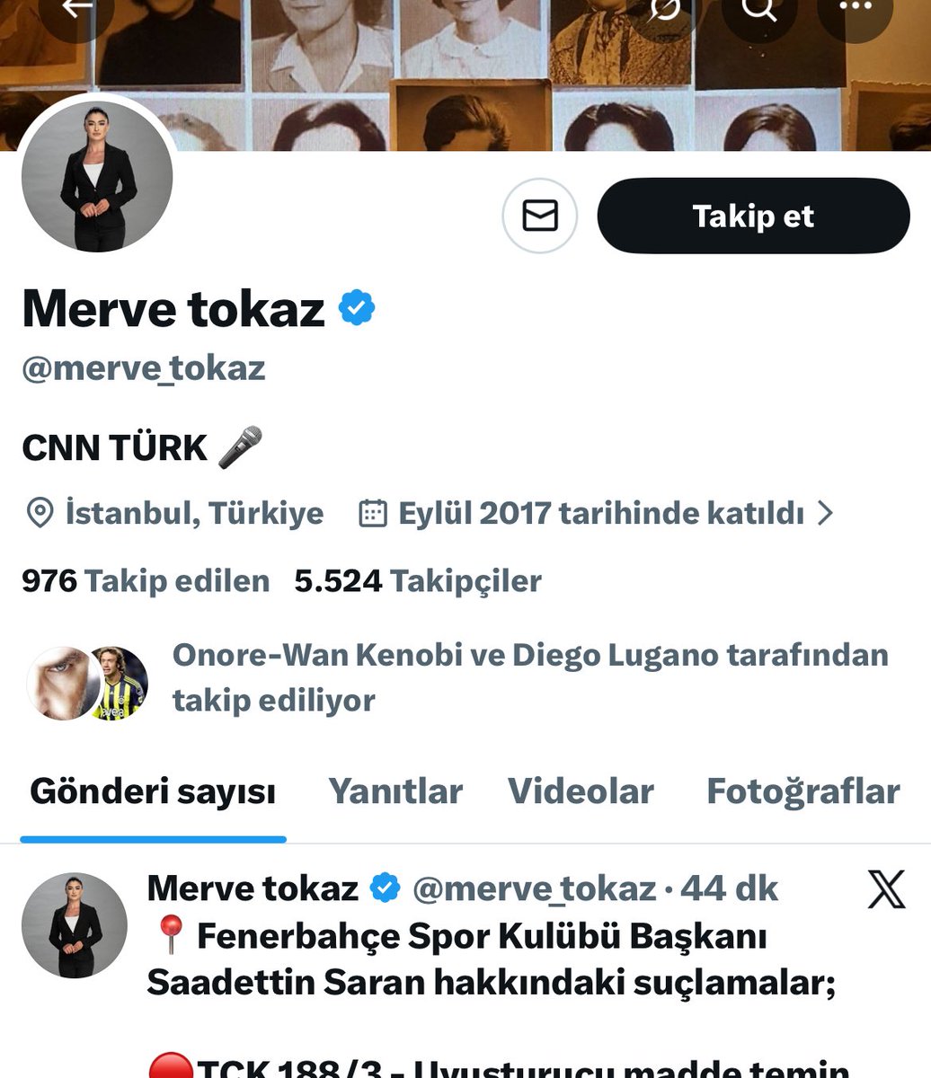 Hayırdır <a href="/cnnturk/">CNN TÜRK</a> ?

Bu şahsın son 24 saatte attığı tweetlerin TAMAMI sadece ve sadece <a href="/Fenerbahce/">Fenerbahçe SK</a> ve Sadettin Saran ile alakalı…

Profilinde de <a href="/cnnturk/">CNN TÜRK</a> yazıyor?

Siz bu kullanışlı aparatlarla <a href="/Fenerbahce/">Fenerbahçe SK</a> ‘ye savaş falan mı açtınız?

HAYIRDIR?