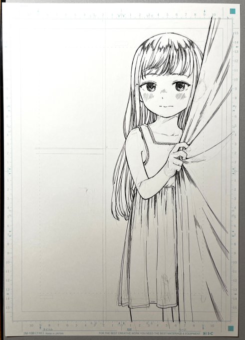 B4原稿用紙にテスト落書き 