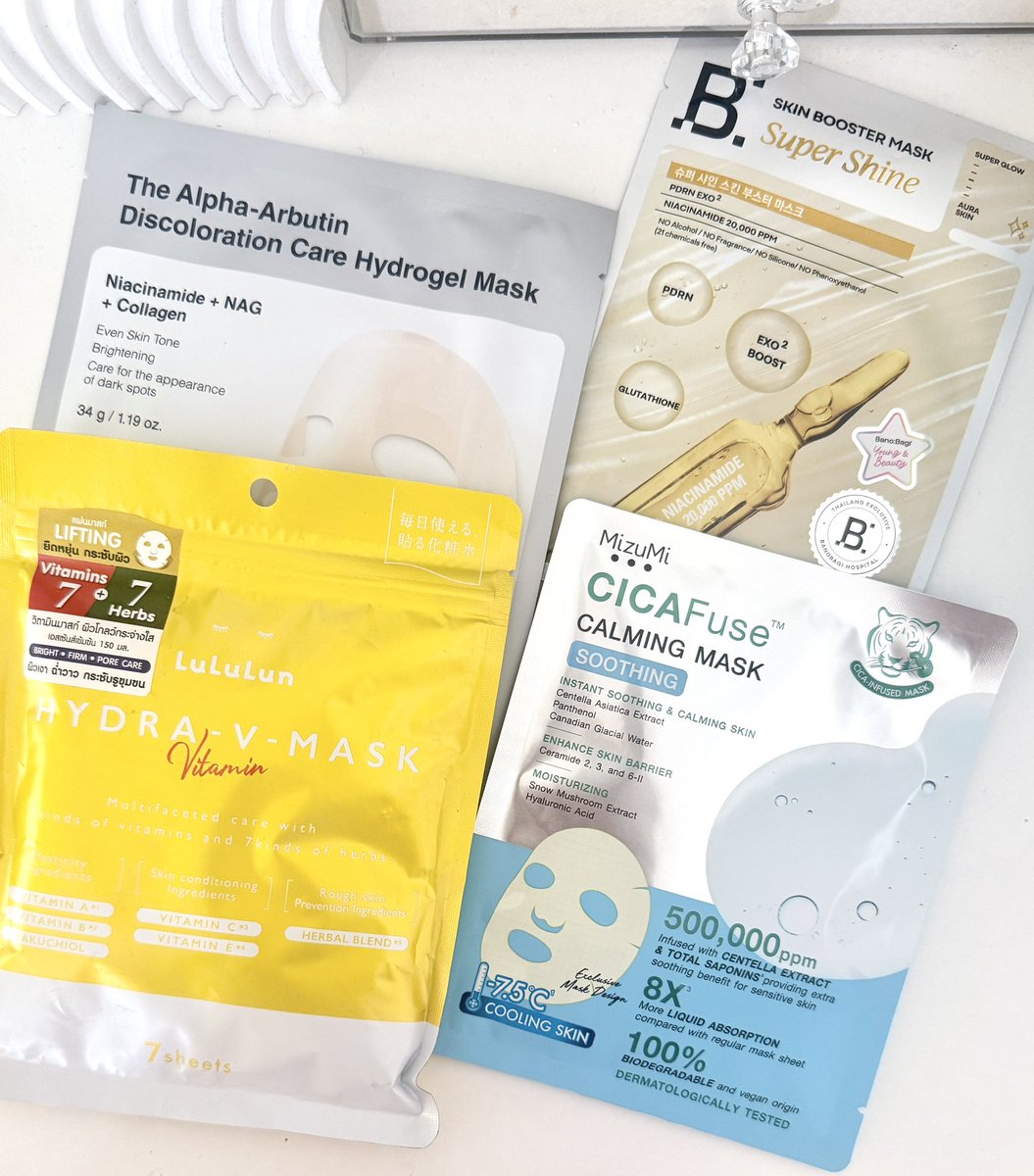ttarntalzonel's tweet image. ✨🌟รวมมาแล้ว Mask ที่ได้ลองแล้วชอบซื้อซ้ำซื้อตุนมาตลอด มีติดบ้านแบบขาดไม่ได้🫶🏻🥹 มีทั้งให้ความชุ่มชื้น ผิวไบร์ท แต่งหน้าแล้วผิวสวยมากๆอยากบอกต่อจริงๆ🙋🏼‍♀️👍🏻 #skincare  #รีวิวบิวตี้