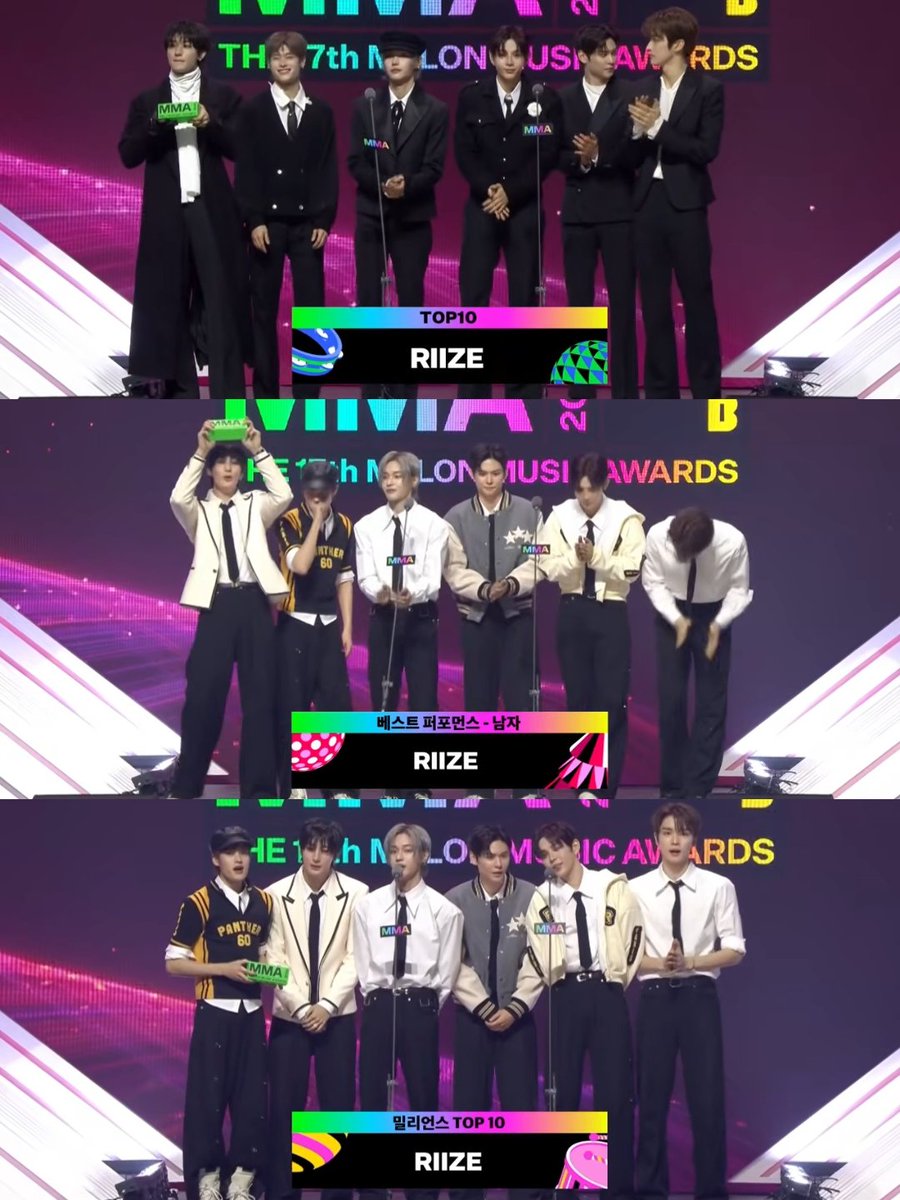 Congratulations RIIZE for winning 3 AWARDS at the 2025 Melon Music Awards (MMA). 

🏆 𝗧𝗼𝗽 𝟭𝟬 - 𝗕𝗼𝗻𝘀𝗮𝗻𝗴
🏆 𝗕𝗲𝘀𝘁 𝗣𝗲𝗿𝗳𝗼𝗿𝗺𝗮𝗻𝗰𝗲 𝗠𝗮𝗹𝗲
🏆 𝗠𝗶𝗹𝗹𝗶𝗼𝗻𝘀 𝗧𝗼𝗽 𝟭𝟬