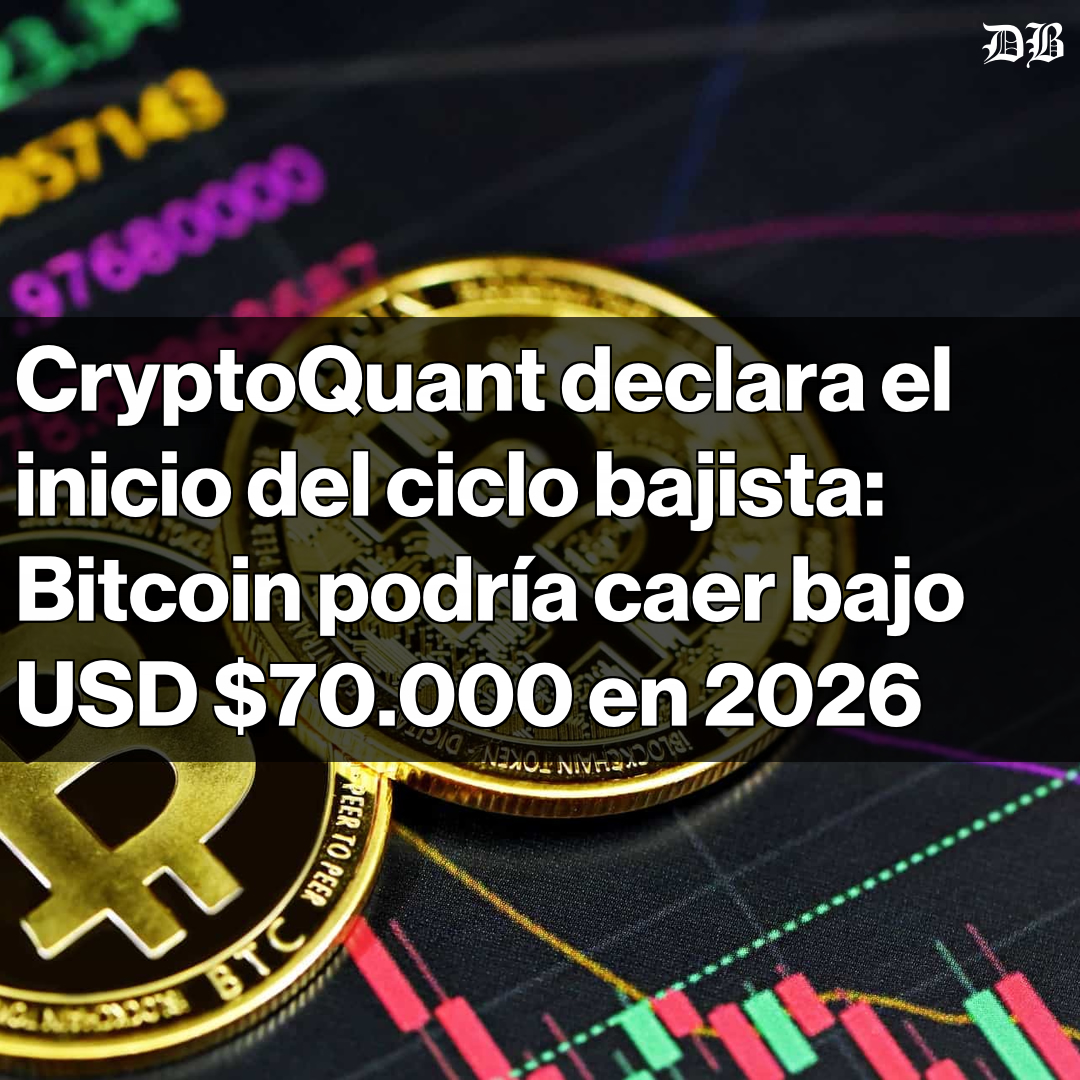 🚨 Últimas noticias en el mercado cripto 🚨 CryptoQuant declara el inicio  de un ciclo bajista. Se estima que Bitcoin podría caer por debajo de los  USD $70,000 en 2026. Fidelity anticipa