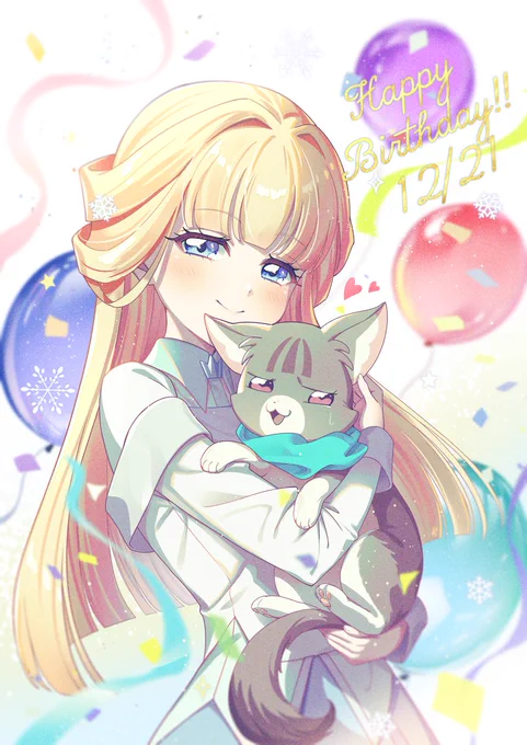 Art Train 鶏(にわとり)さん()より繋げていただきました…! 明日お誕生日なので今まで描いたユキちゃんとニャミーをば!!!! ぼちぼち描いていきたいです よろしくお願いいたします～!